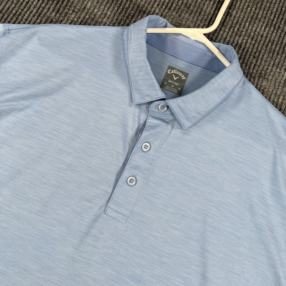 Callaway Polo Shirt Mens XL Extra Large Blue Short Sleeve Golf Performance